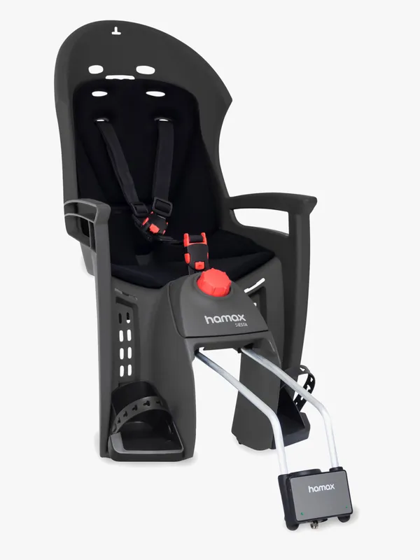 Hamax SIESTA Cykelsits med Låsbart Ramfäste, Grey/Black