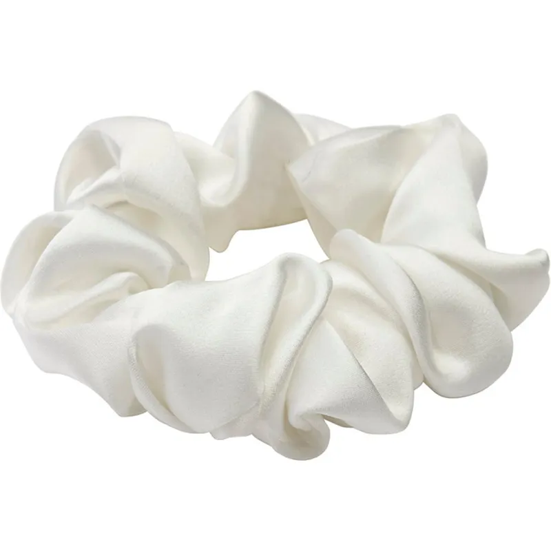 Lenoites Mulberry Silk Scrunchie White - 1 pcs