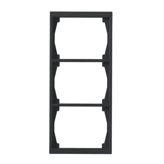ABB Impressivo 1723F100-885 Täckram matt svart, 100 mm 3-fack