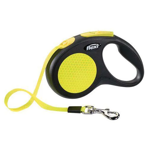 Flexi New Neon Tape Leash Yellow 15kg 5M