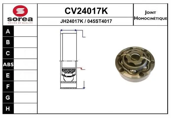 Ledsats, drivaxel EAI CV24017K