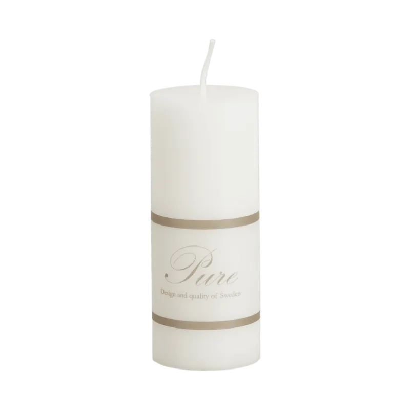 Stearinljus Pure - Blockljus 40x100mm vit