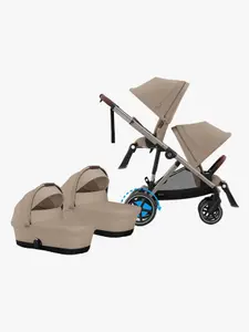 Cybex e-Gazelle S Syskonvagn inkl. Liggdel, Almond Beige/ Taupe