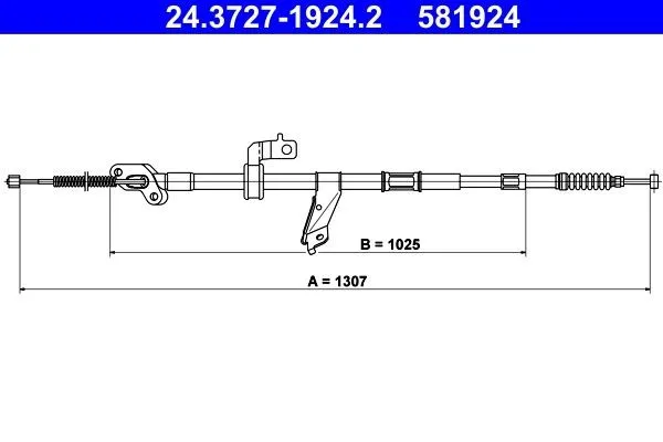 ATE 24.3727-1924.2 Handbromsvajer