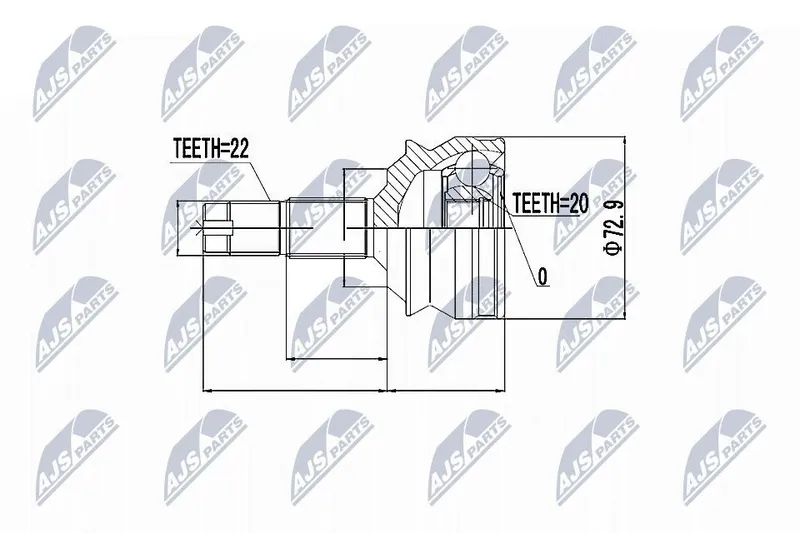 Ledsats, drivaxel NTY NPZ-FT-002