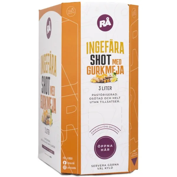 RÅ Ingefärashot m Gurkmeja Bag-in-Box, 3000 ml