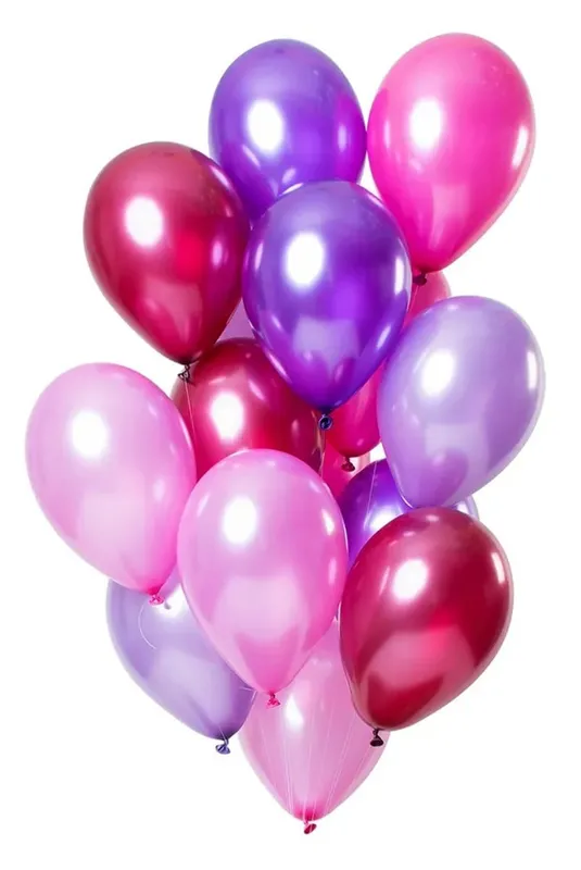 Ballonger Merry Berry Pink Metallic 33 cm 15-pack