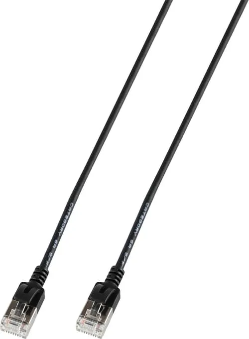 Prokord Slim Network Cable / Patch Cord Lszh Rj-45 Cat 6a 1m Svart