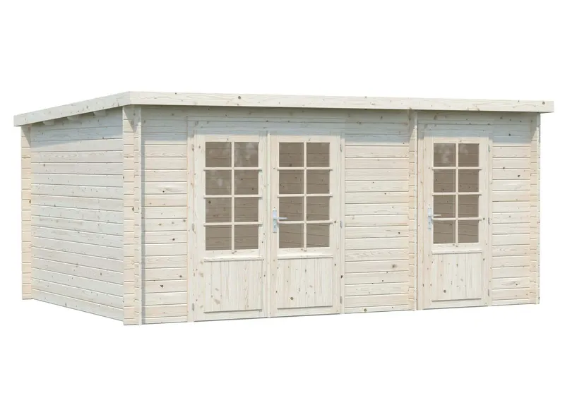 Palmako Ella Stuga 13,5 m²/inv. 13,1 m², utan golv, impr. natur