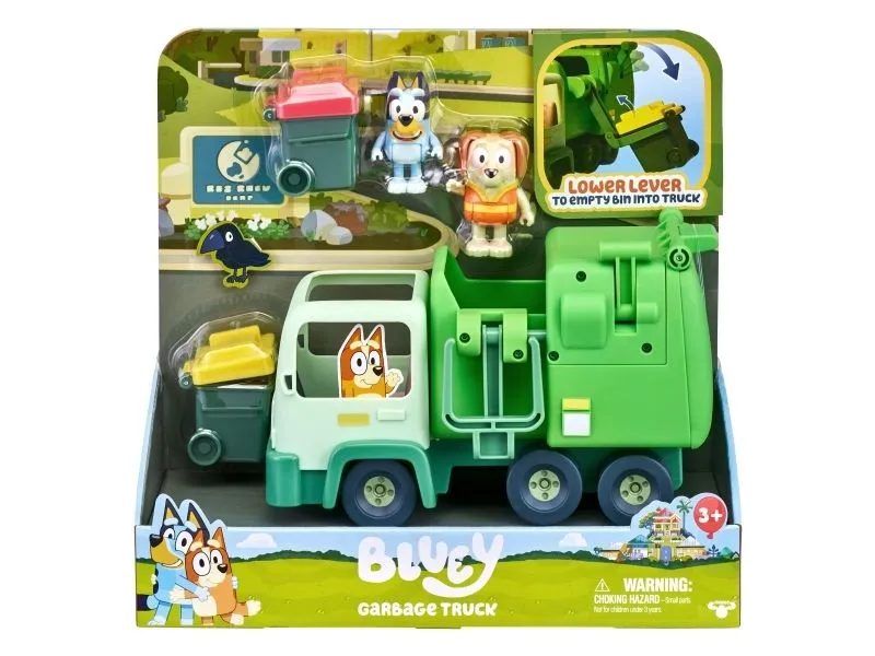 Bluey sopbilslekset med 2 figurer