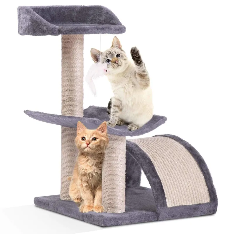 Kattklösbräda 58 cm DR-264 Pethaus med Mus Grå