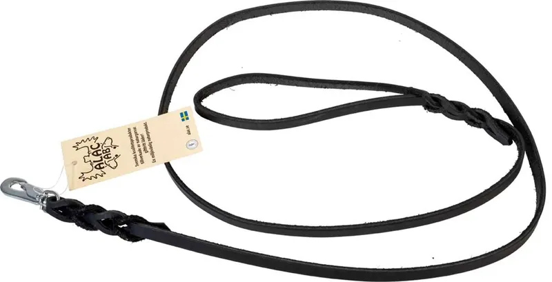 Långt Läderkoppel Svart M/L