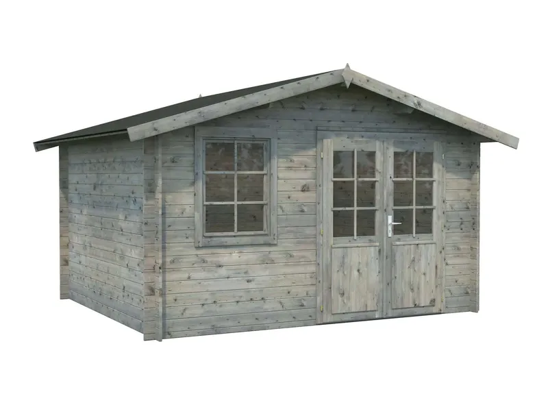 Palmako Klara Stuga 10,8 m²/inv. 10,4 m², utan golv, grå, impr.