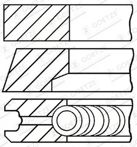 Kolvringsats GOETZE ENGINE 08-124800-00