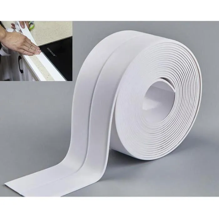 Tejp – ECELEN – PVC – Vattentät – Mögelsäker – 3,2 m x 3,8 cm vit