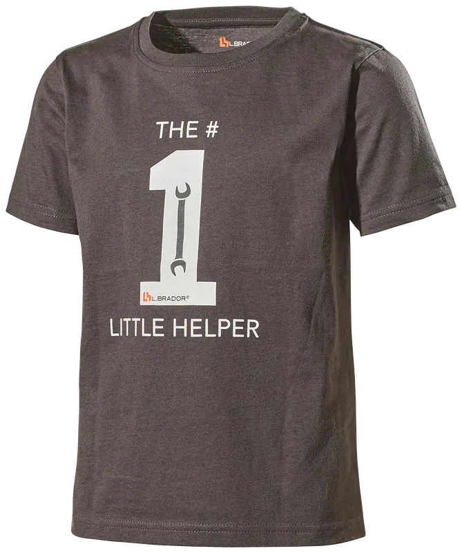 L.Brador 6066B T-shirt för barn, grå 134/140