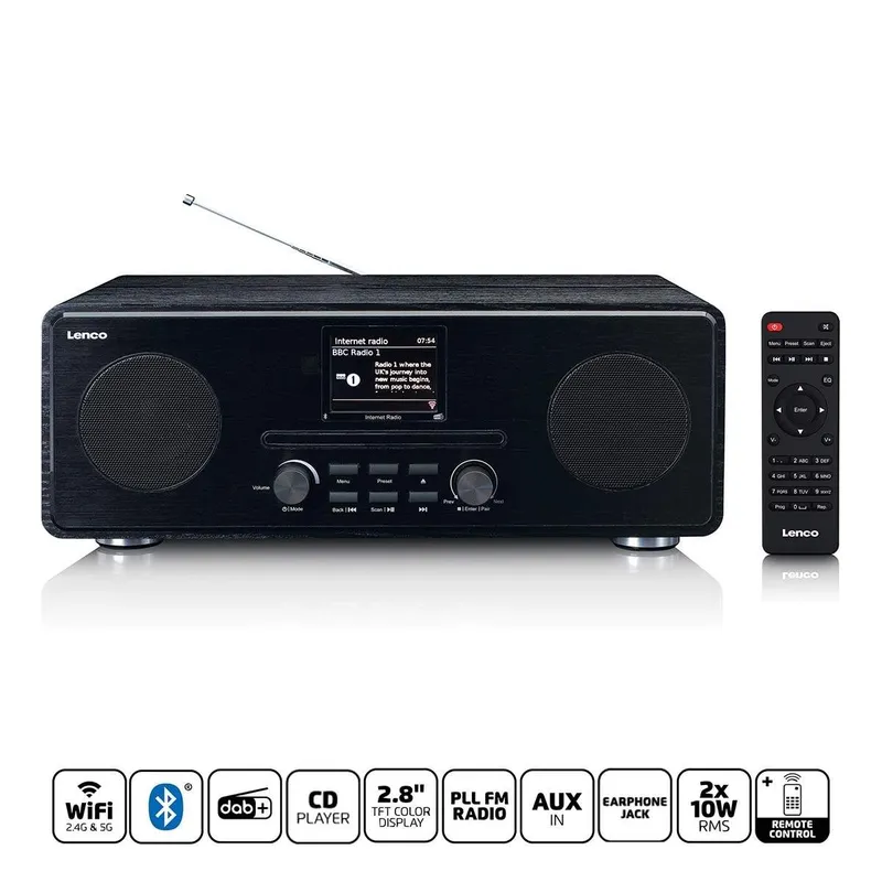 Internet / DAB+ / FM-radio med CD-spelare och Bluetooth® Black
