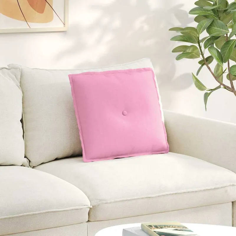 vidaXL Ryggkudde Rosa 50 x 19 x 45 cm tyg