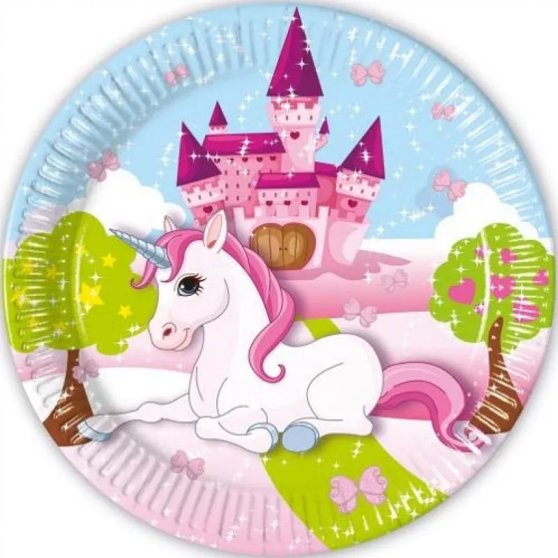 Decorata Party Papperstallrikar – 8-pack – 23 cm – Unicorn