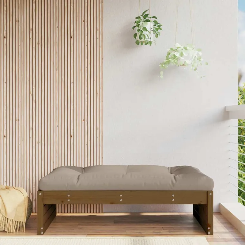 vidaXL Fotpall för trädgården honungsbrun 120×80 cm massiv furu (#3292)