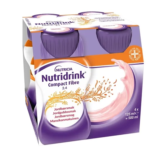 Nutridrink Compact Fibre – 4x125ml Jordgubb – 4 st