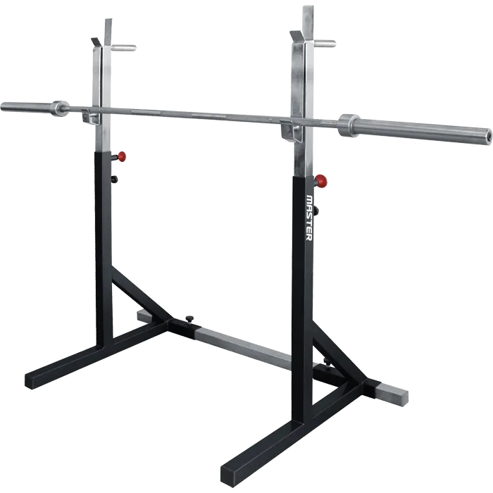 Master Fitness Skivstångsställning Justerbar Maxi Stål Svart