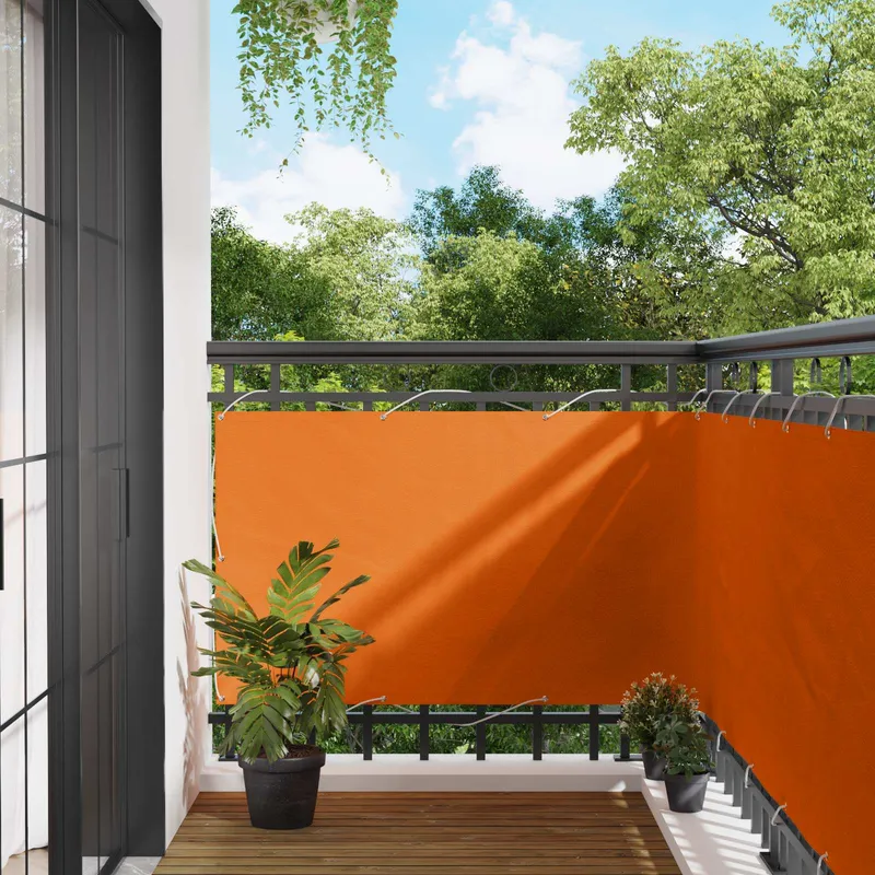 vidaXL Balkong Skärm 100 x 500 cm Oxford Tyg Rektangulär Orange