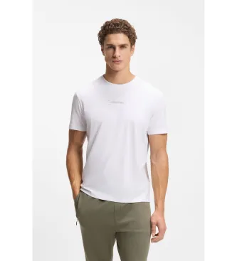 BOSS för män. 50559235 Globe Pattern T-shirt vit (XXL), Casual, Bomull, Kort ärm