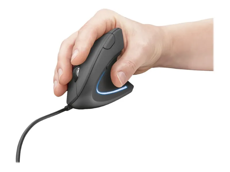 Trust Verto – Mus – ergonomisk – högerhänt – optisk – 6 knappar – kabelansluten – USB