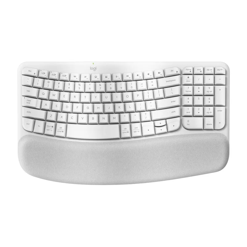 Logitech Wave Keys – Off-White – ND – Ergonomiskt tangentbord – Nordisk – Vit