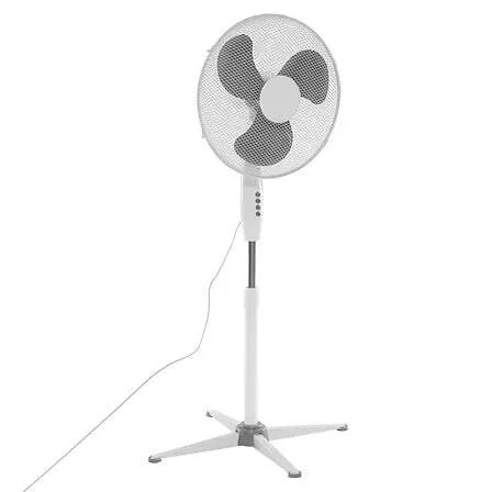 Oscillerande fläkt, justerbar höjd, 45W, vit