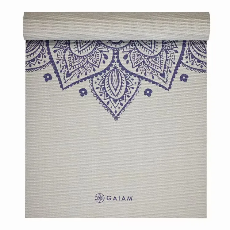Yogamatta 5mm Sustained Sundial Flower Grey - Gaiam