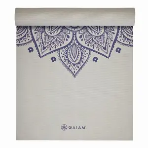 Yogamatta 5mm Sustained Sundial Flower Grey - Gaiam