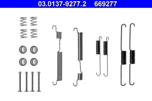 Monteringssats, bromsbackar ATE 03.0137-9277.2