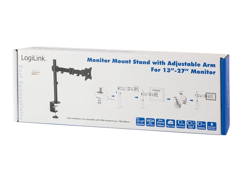 LogiLink Monitor mount 13-27″ steel arm length: 428 mm