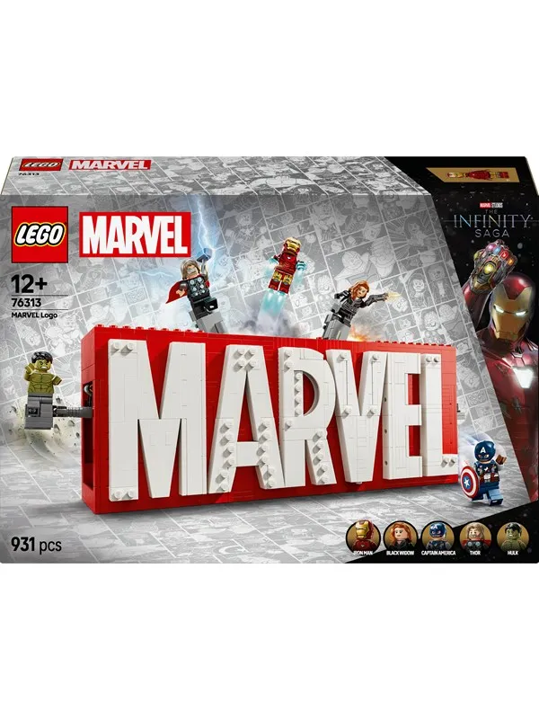 MARVEL logotyp och minifigurer LEGO® Super Heroes (76313)