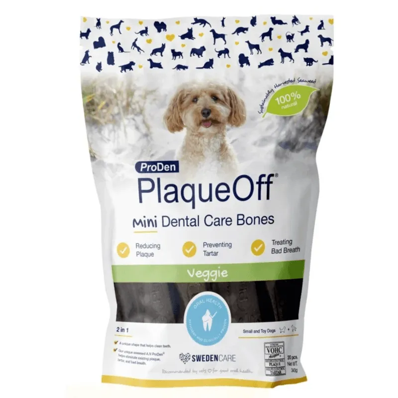 Swedencare PRODEN PlaqueOff Mini Dental Care Bones Vegetables 340 g