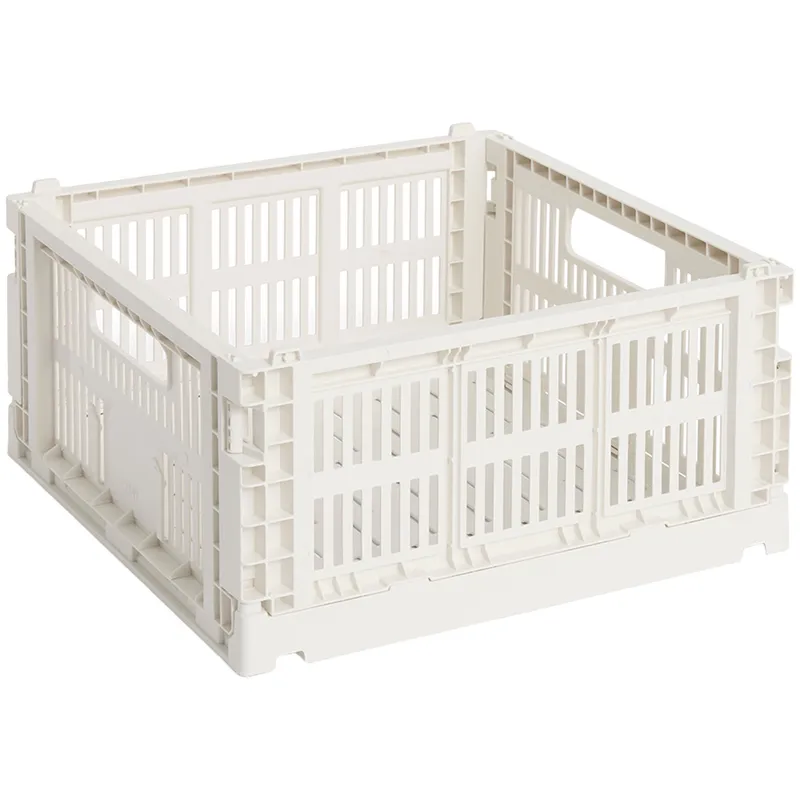 HAY Colour Crate Medium Square förvaringslåda, off-white