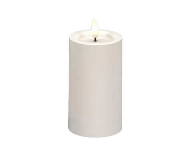 Blockljus KONSTSMIDE LED timer vit 12cm