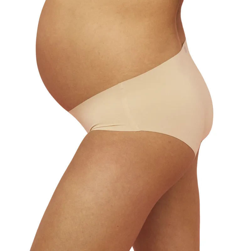 momkind Sömlösa gravidtrosor Sand M 2-pack
