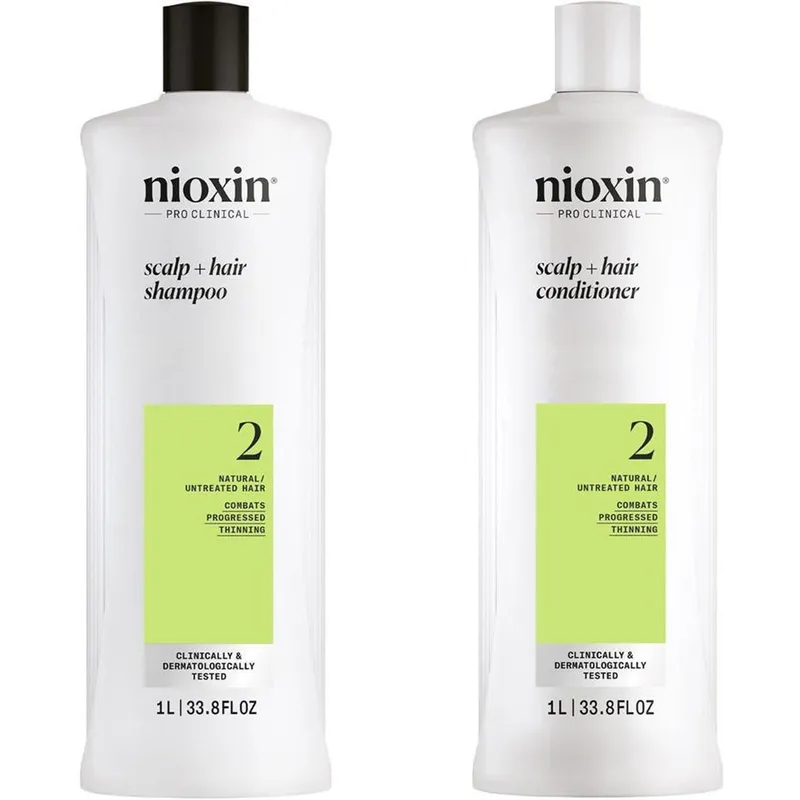 Nioxin System 2 Shampoo For Natural Hair With Advanced Thinning 1000ml