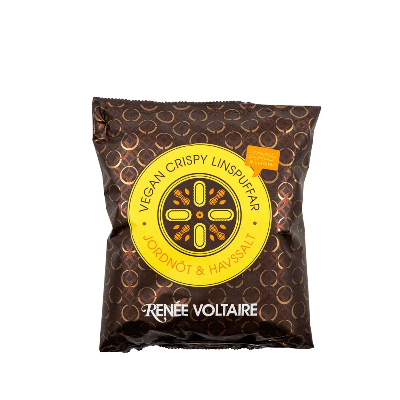 Renée Voltaire Vegan Crispy Linspuffar Jordnöt & Havssalt EKO 90 g