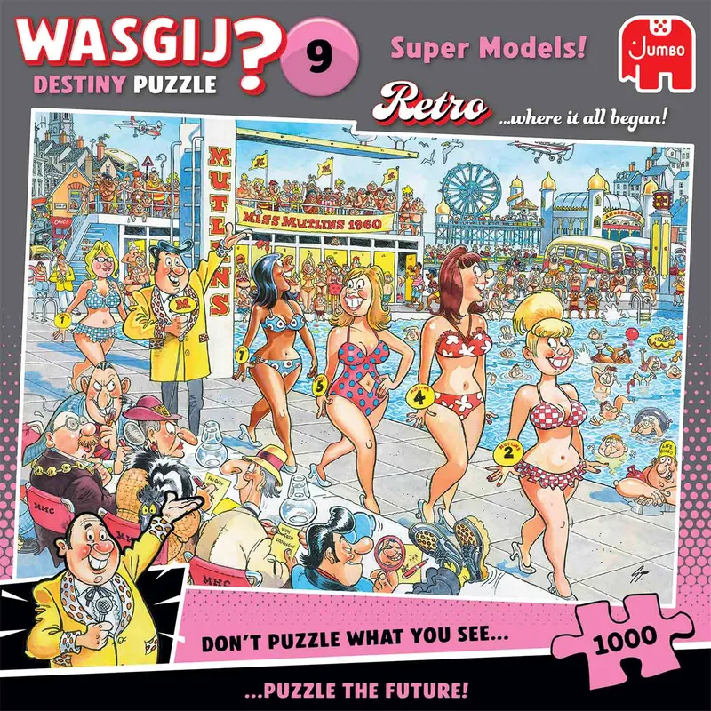 Wasgij Retro Destiny 9 Super Models! Pussel 1000 bitar