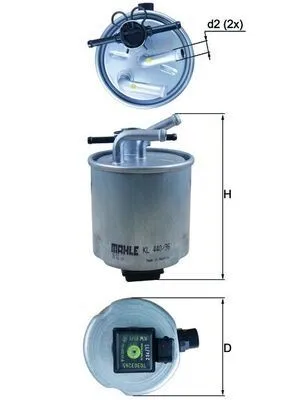 Bränslefilter MAHLE KL 440/36