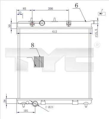 TYC 705-0072-R Kylare