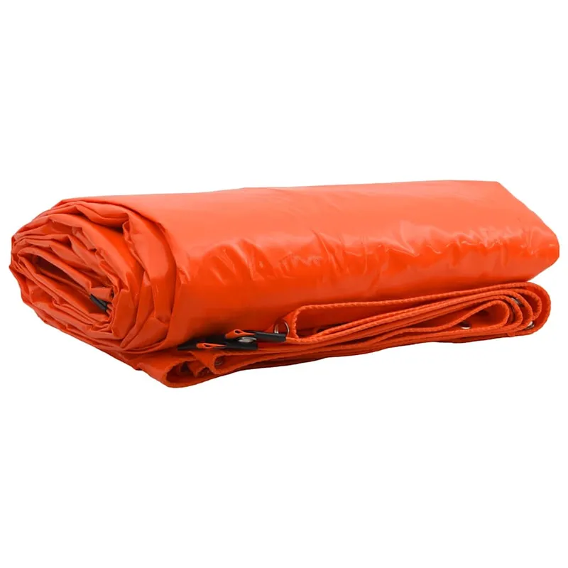 vidaXL Presenning 650g / m² Orange 3 x 4 m Canvas med PVC-beläggning