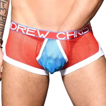 Andrew Christian Kalsonger Almost Naked Transparent Boxer Blå/Röd polyester Small Herr
