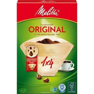 Melitta Kaffefilter Original 1x4 Oblekta 80st