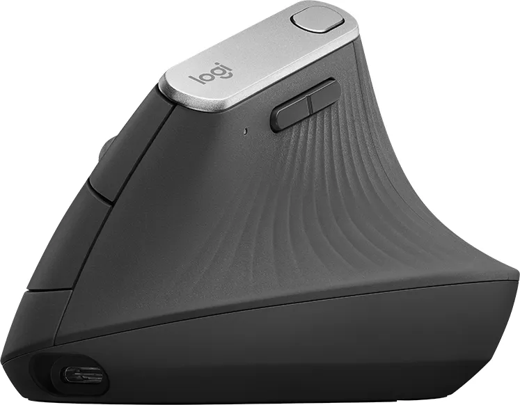 Logitech MX Vertical Advanced wireless Bluetooth - Mac & PC - Ergonomisk mus - Optic - 6 knappar - Svart