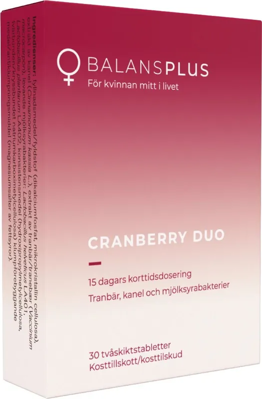 Balans Plus Cranberry duo 30 st